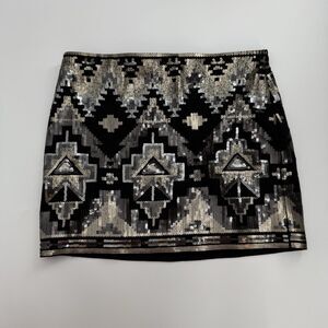 Express Micro Mini Skirt Sequin Party Size XS Cocktail Stretchy